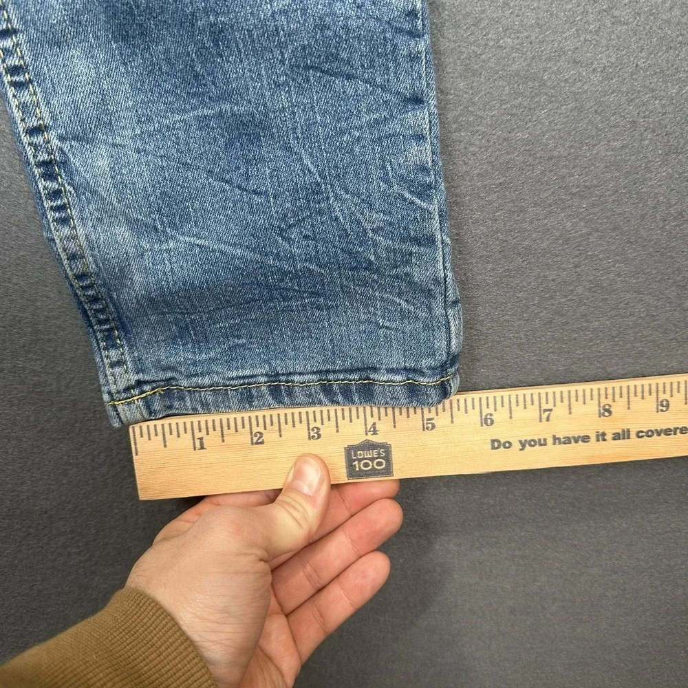 Levi's 502 Jeans Boys 16R Blue Light Wash Denim Regular Taper Distressed Whisker